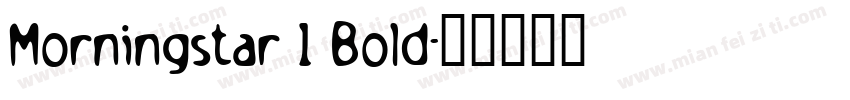 Morningstar 1 Bold字体转换